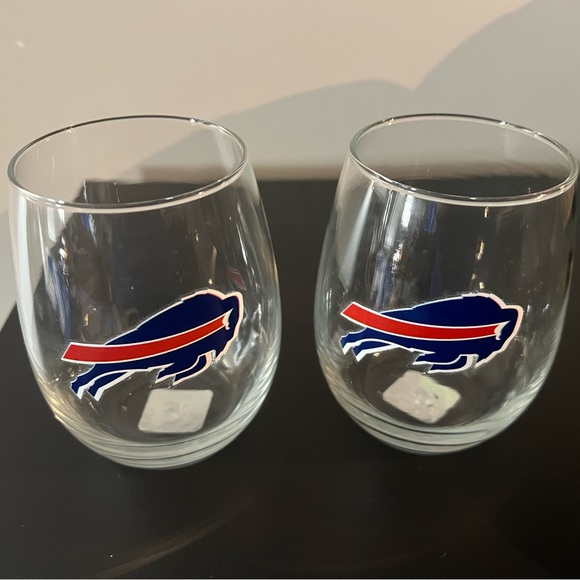 NFL Dining Buffalo Bills Nwt Wine Glasses Poshmark